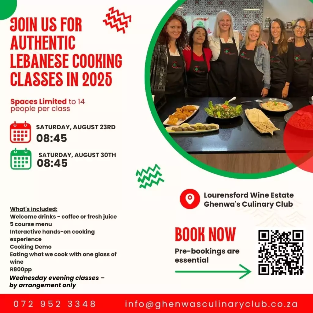Join us for Authentic Lebanese Cooking Classes
